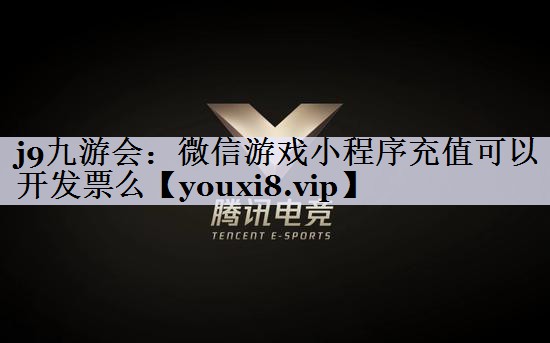 j9九游会：微信游戏小程序充值可以开发票么